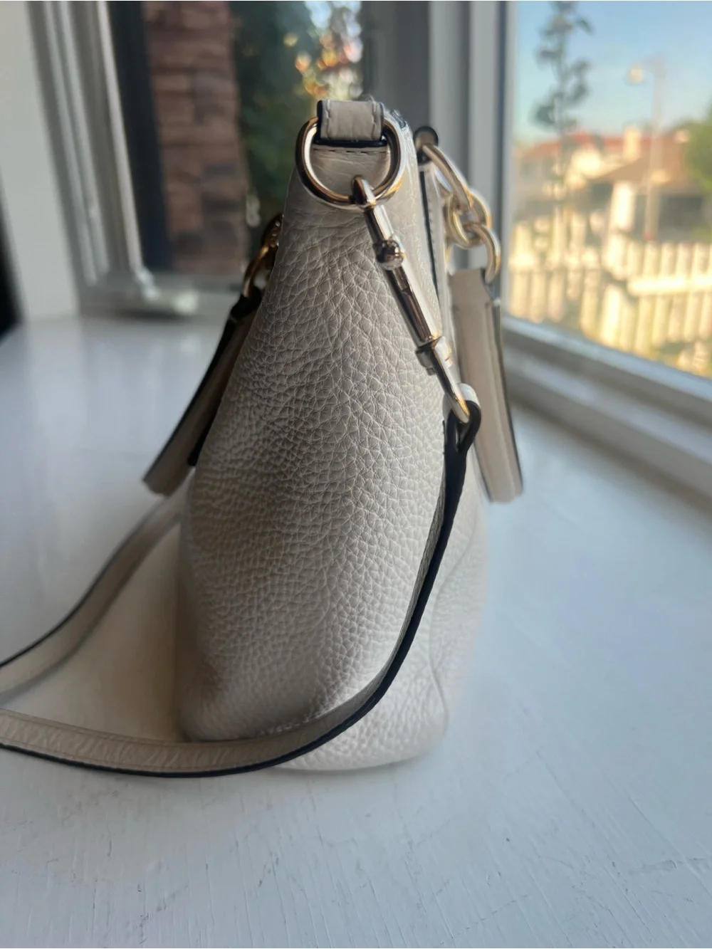 Coach Small Kelsey Satchel in Chalk White